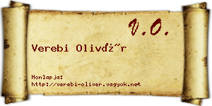 Verebi Olivér névjegykártya