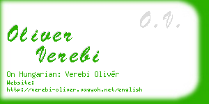 oliver verebi business card